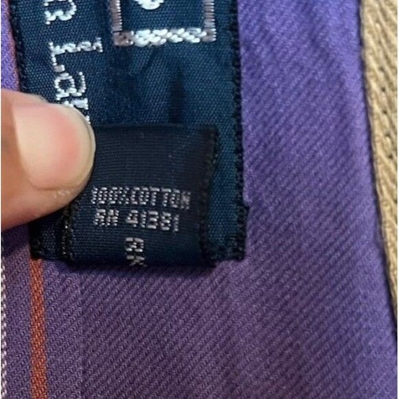 Vintage Polo Ralph Lauren Purple Orange Plaid Button Down Shirt Size XL - Picture 6 of 9